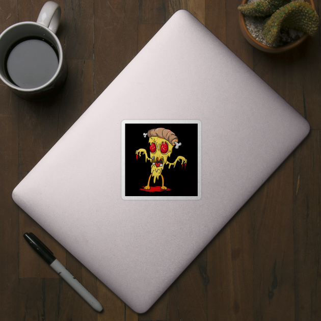 Cheesy Pizza Zombie by Trendy Black Sheep